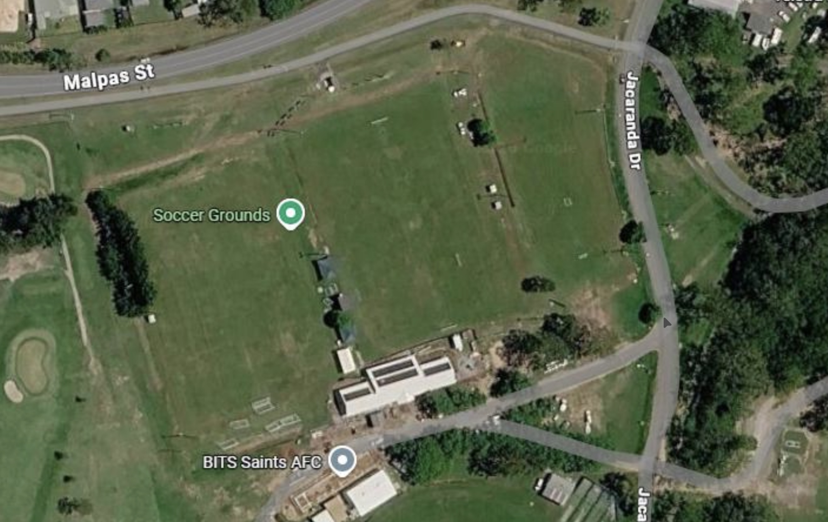 Boyne Island Tannum Sands Football Club — Site layout — 11 high mast poles across the football precinct